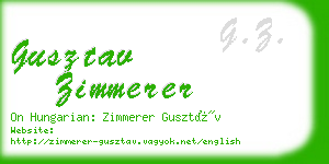 gusztav zimmerer business card